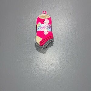 CANDY GIRL PINK AND GRAY SOCKS